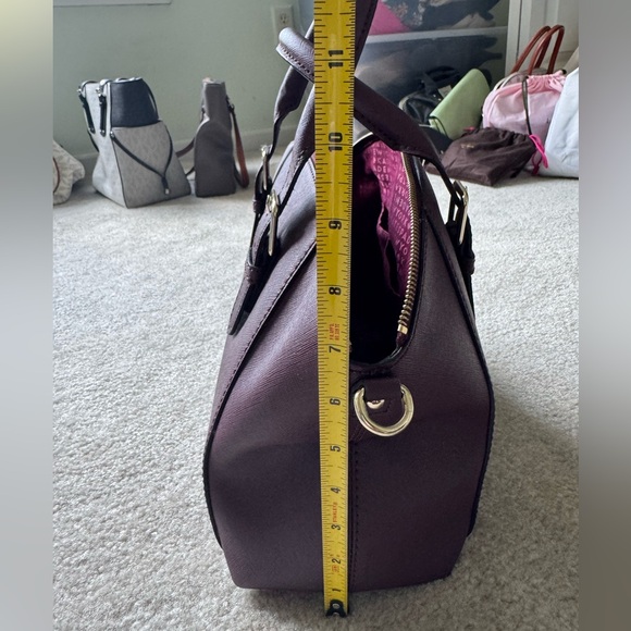 kate spade Plum leather Satchel with Gold Accents - Picture 9 of 12